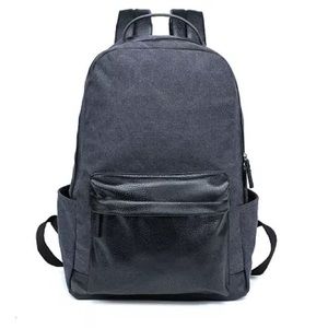 PX Clothing 
 Canvas and Vegan Leather Backpack New